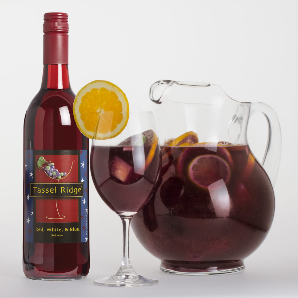 Tassel Ridge® Red, White, & Blue® Sangria Tassel Ridge Winery Iowa