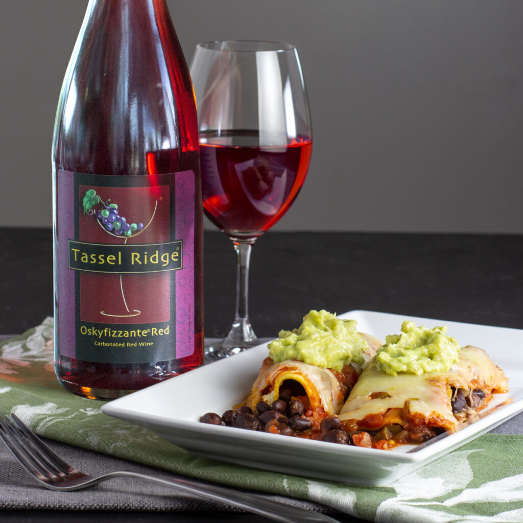 Tassel Ridge Black Bean Enchiladas with Tomatillo Salsa Tassel Ridge